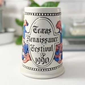 Vintage 1990 Texas Renaissance Festival Collectors Stein‎